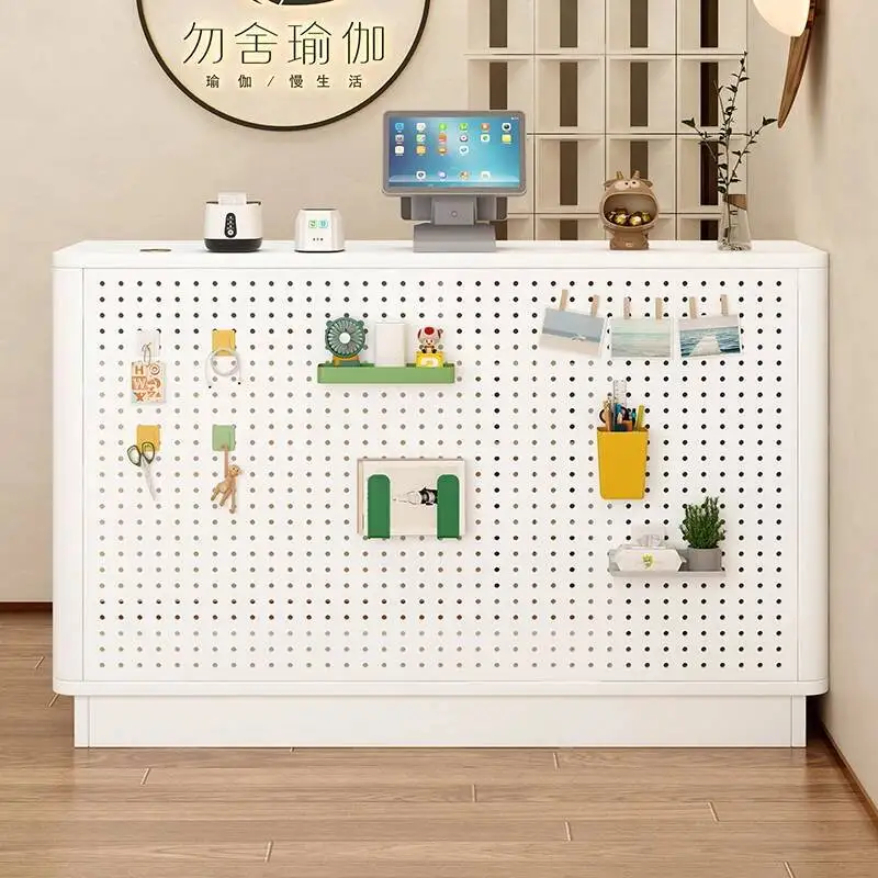 

Receptionist Luxury Reception Light Desks Customer Design Commericial Service Reception Desks Sales Stands Bureau Furniture