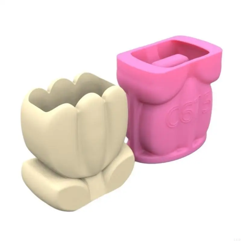 

K43F Silicone Mould Tulips Shaped Holder Mold Creative Epoxy Resin Casting Mould DIY