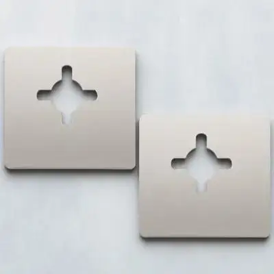 

2Pcs Door Repair Board Stainless Steel Reinforcement Plates for Doors Knob Strike Hole Cover Office Use Easy