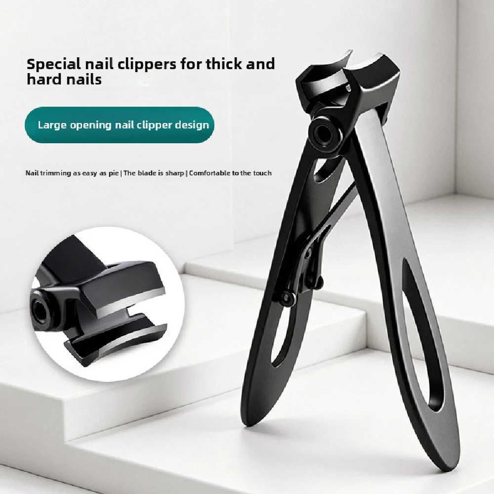 Extra Large Single Nail Clipper with Wide Opening, Sharp Stainless Steel Nail Trimmer for Thick Hard Toenails & Fingernails