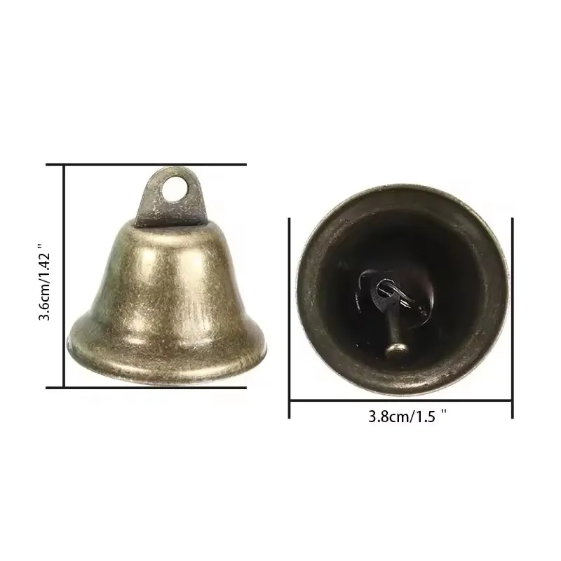 Vintage Bronze Jingle Bells Cattle Sheep Bell Making Wind Chimes For Festival Party Window Door Pendant Temple Home Decorations