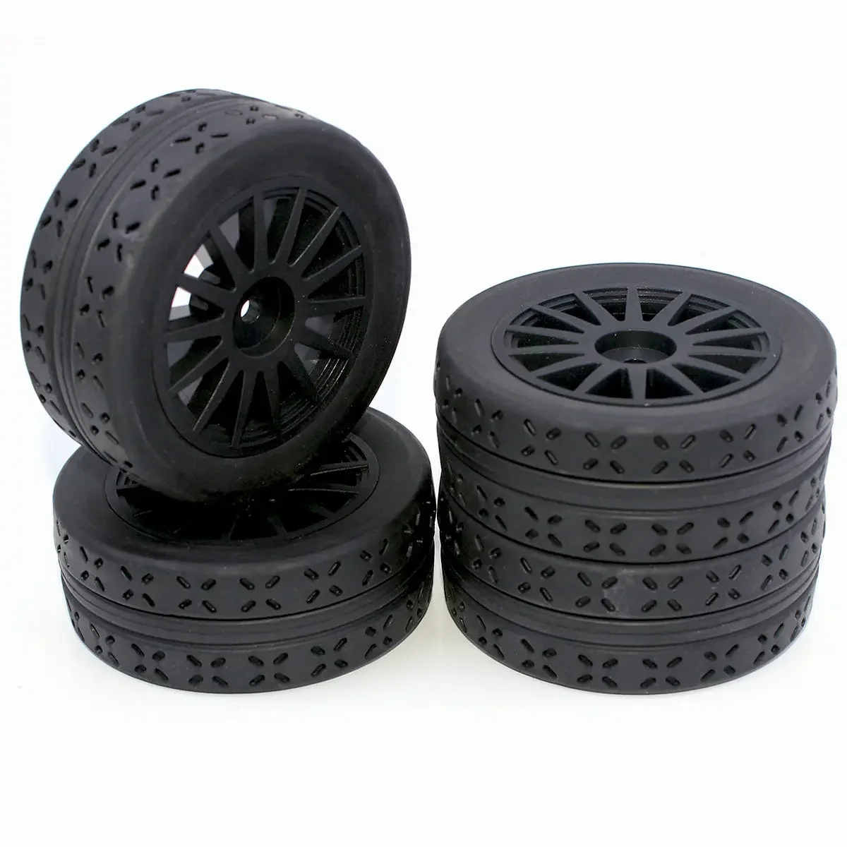 Image of 4 Stück 70mm Reifen Räder 12mm Hex Rally Offroad-Reifen für 1/10 MJX 10304 XV02 Tamiya TT01 Hpi KYOSHO Sakura YOKOMO RC Auto
