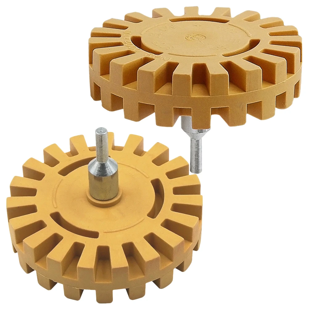 

2Pcs Eraser Wheel for Car Sticker and Adhesive Removal Heavy Duty Rubberized Decal Remover Tool Efficient Paint Stripper Auto