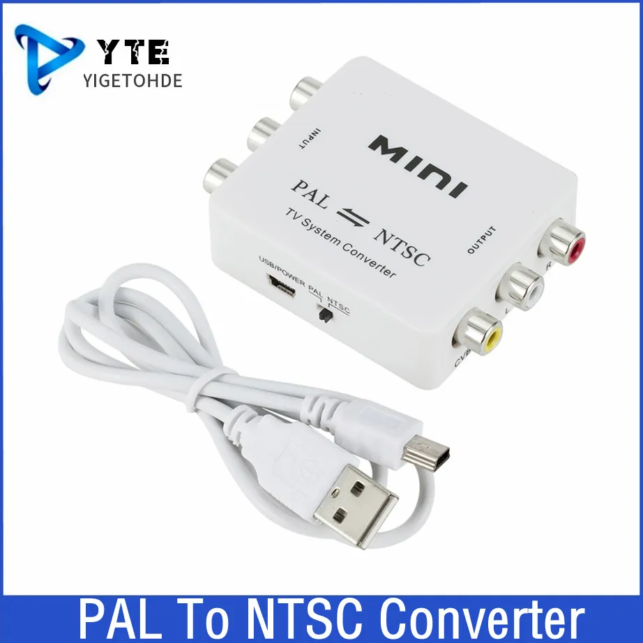 Mini PAL NTSC Bi-direction TV System Converter Switcher PAL to NTSC NTSC to PAL Dual-Way TV Composite Connection Converters