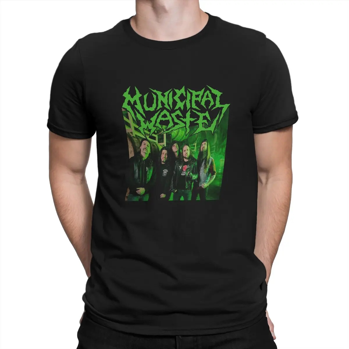 Municipal Waste Newest TShirt for Men Cool Rock Band Round Neck Basic T Shirt Distinctive Gift Clothes OutdoorWear