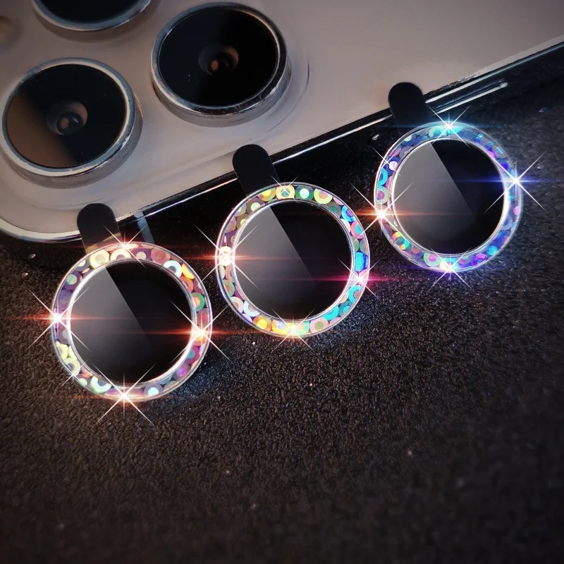 [New] For iPhone 12 13 14 Pro Max Plus Full Sky Flash Cell Phone Camera Lens Protection Ring