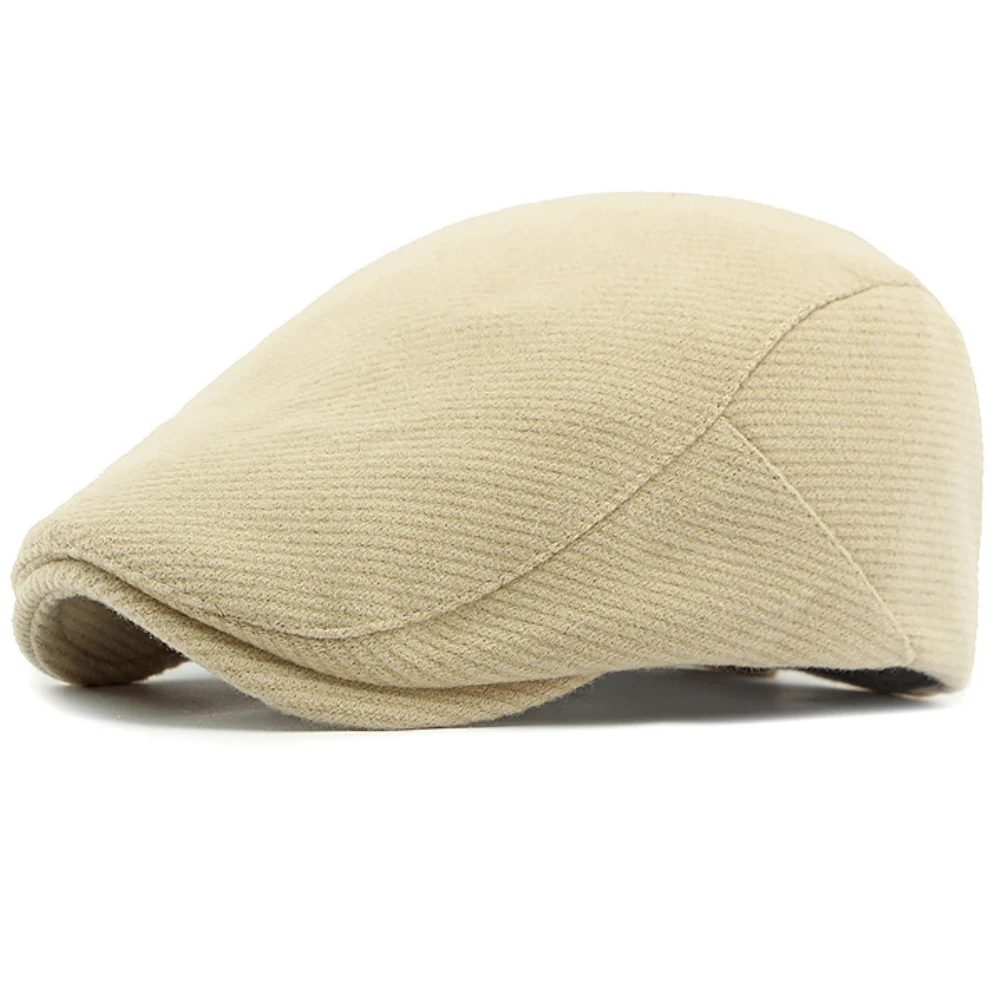 HT4949 القبعات الخريف الشتاء قبعات صوف للرجال النساء الرجعية الفنان الرسام قبعة بيريه الذكور الإناث اللبلاب قبعة مسطحة قابل للتعديل قبعة بيريه