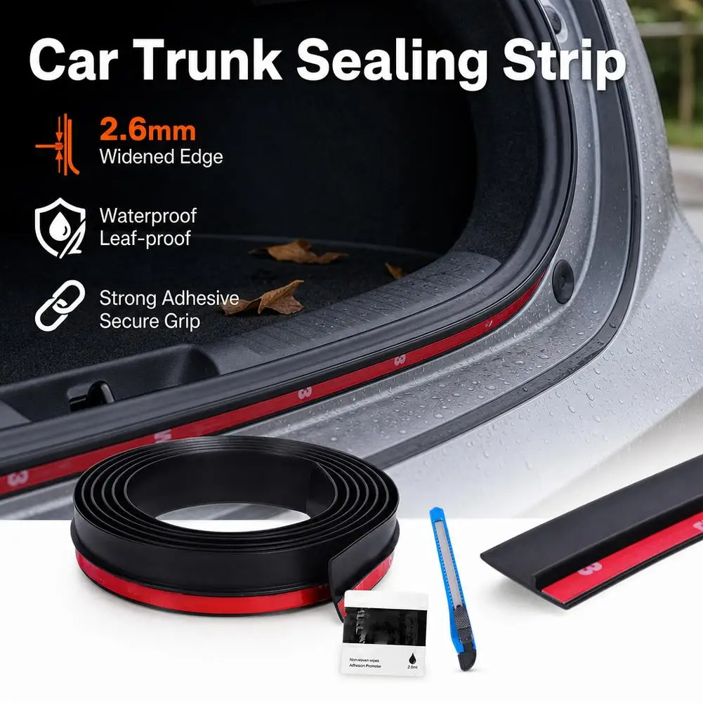 1.5M Car Trunk Lid Roof Upper Edge Sealing Strip SUV MPV Dustproof Waterproof Rubber Weatherstrip Trim