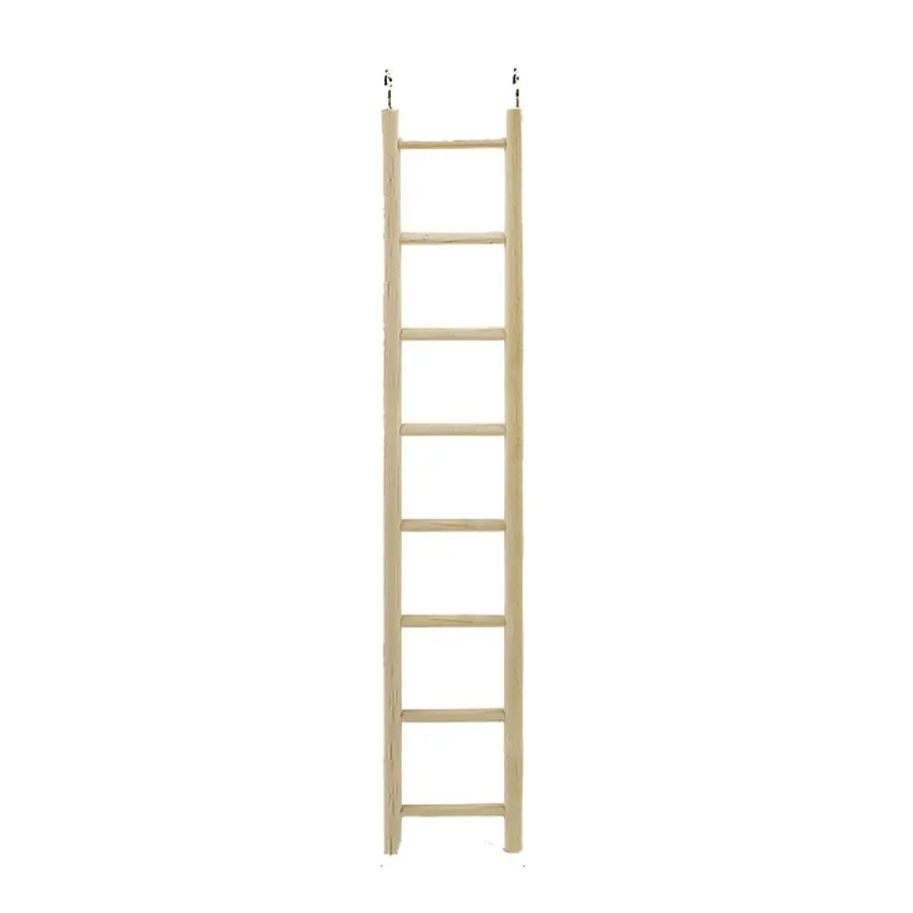 

Durable Creative Wooden Bird Cage Toy with Hooks Hanging Hamsters Toys Birds Ladders Parrot Climbing Frame Parrot Perch
