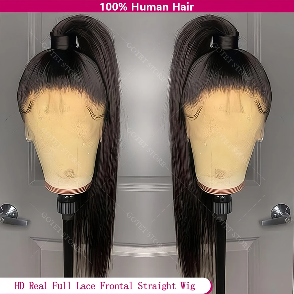 

Невидимый шнурок 360 Real HD Full Melt Skins Кружевные фронтальные парики Человеческие волосы Можно хвост 13x4 5x5 Кружевные прямые парики Бесклеевые