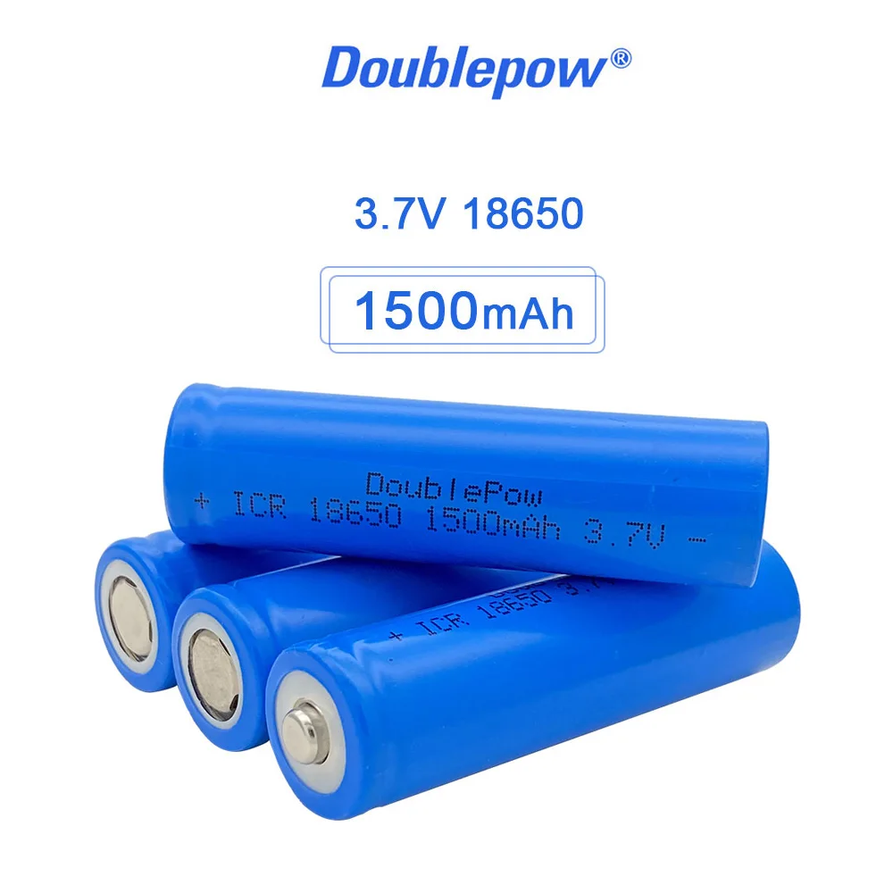 Doublepower 18650 3.7V 1500mAh rechargeable lithium battery, flashlight,  laser pointer, remote control, electronic toys