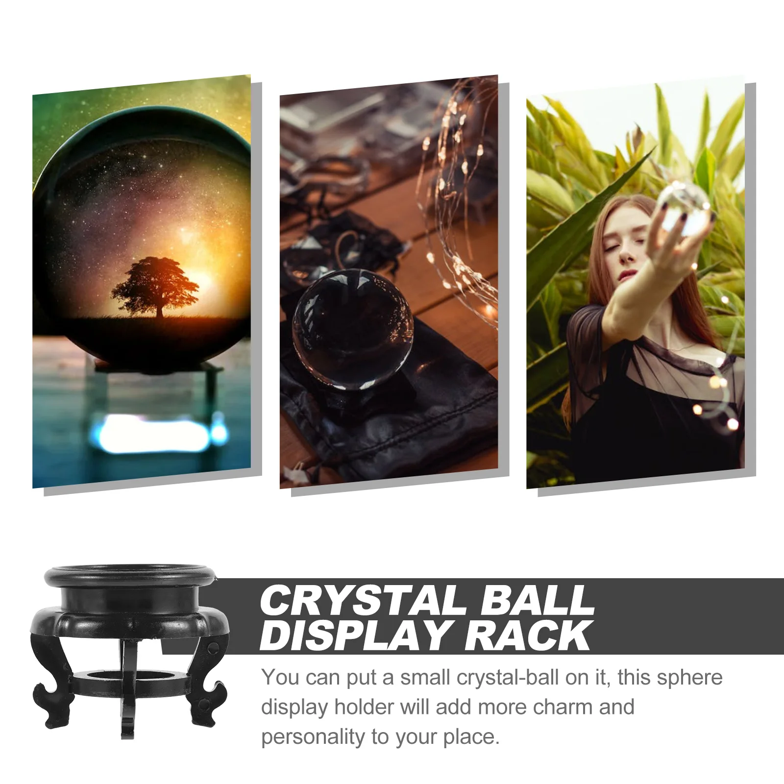 

Delicate Crystal Ball Holder Sphere Display Stand Stable Design Lightweight Table Centerpiece Gift Choice for Family Friends