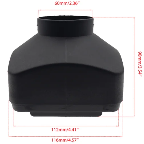 60mm Air Outlet Vent Cover 100cm Heater Duct Ducting Pipe Black For Air Diesel Parking Heater For Webasto For Car Truck Boat