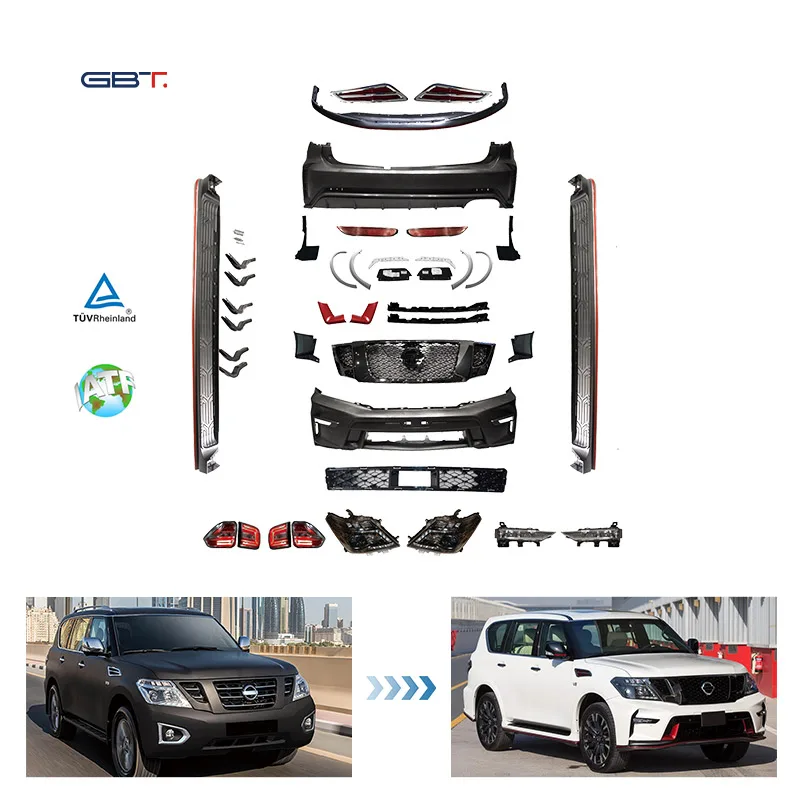 

ZAIQU Factory Patrol Nismo Model Upgrade Conversion Kit Bumper Grill Tuning Accessories for 2010-2019 Nissan Patrol Y62 Model