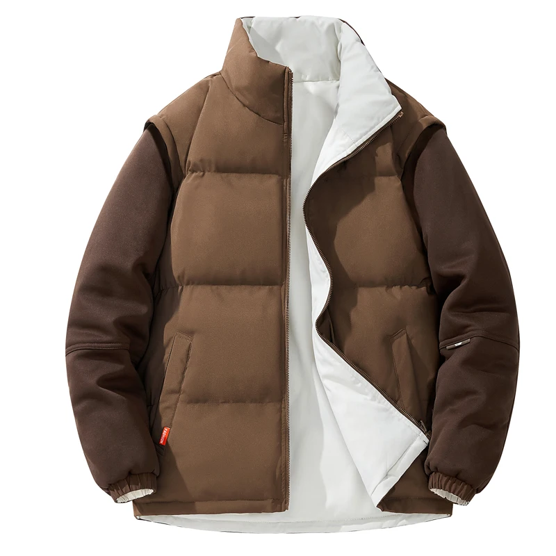 Winter Stylish New Men Casual Parkas Stand Collar All-match Male Clothes Thicken Warm Comfortable Outerwear Quality Windproof
