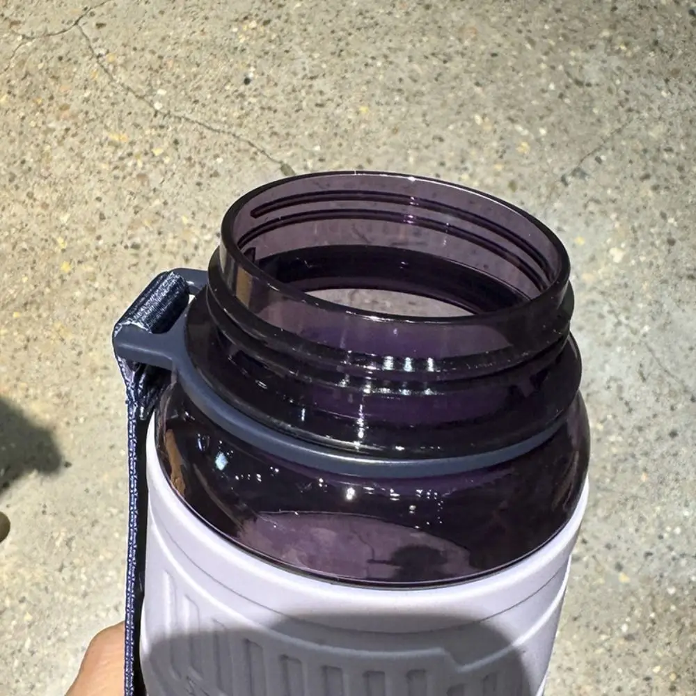 

PC 1 Liter Sports Water Bottle Large Capacity Retractable Straw Colorful Plastic Cup Silicone Cup Holder Portable Handle