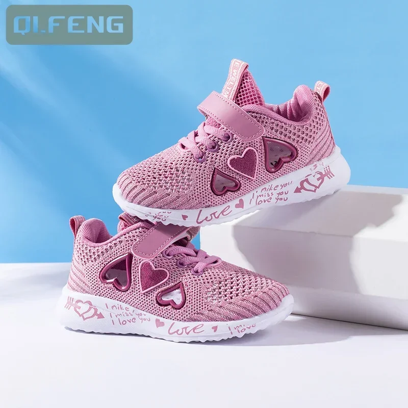 Lovely Girls New Casual Shoes Light Mesh Sneakers Kids Summer Children Fashion Tennis Cute Sport Cartoon Female Running Footwear