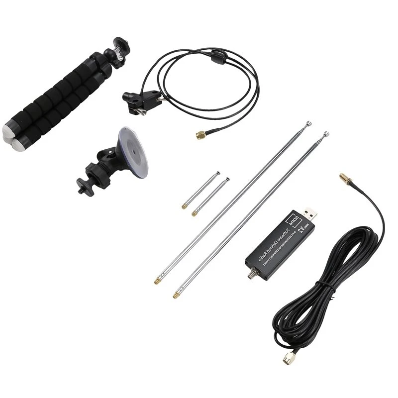 RTL-SDR6 V2 RTL2832U FC0013 22-1100Mhz SDR Software Receiver Radio+ Dual-Antenna Kit User-Friendly