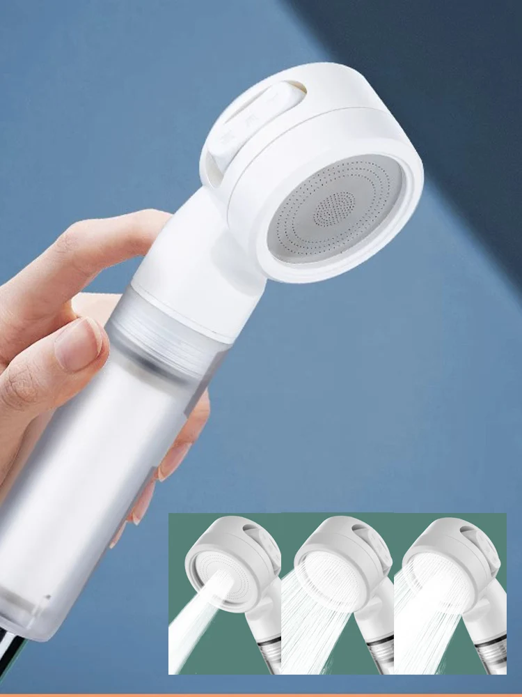 Portable Shower Head for Travel Business Trip 3 Modes High Pressure Spray Nozzles Replace Hotel Shower Mini Bathroom Showerhead