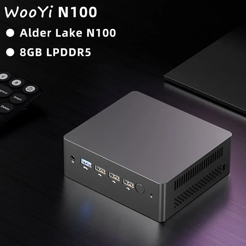 Mini PC 8G + 256GB SSD N100, Gen12 Win Do Ws 11, Wifi 5 H Dm I, cuatro núcleos, BT4.2, Resolución 4k, 4GB, ECC