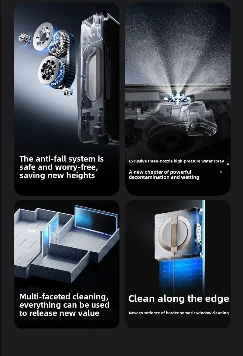 جديد ECOVACS نافذة روبوت لأغراض التنظيف W2S PRO نافذة الكنز متعددة الوظائف زجاج النافذة أداة سحرية WR856-01