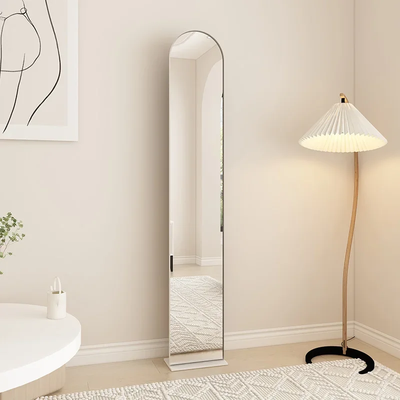 Unique Italian design, arched removable vanity mirror high definition shatterproof floor mirror bedroom entrance