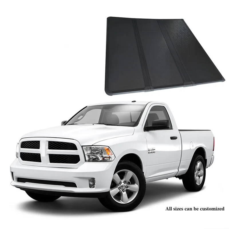 

China's Truck Bed Tonneau Cover for Dodge RAM1500 5.7ft Hard Folding Tri-Fold Design No Drill Installation Ranger Silverado