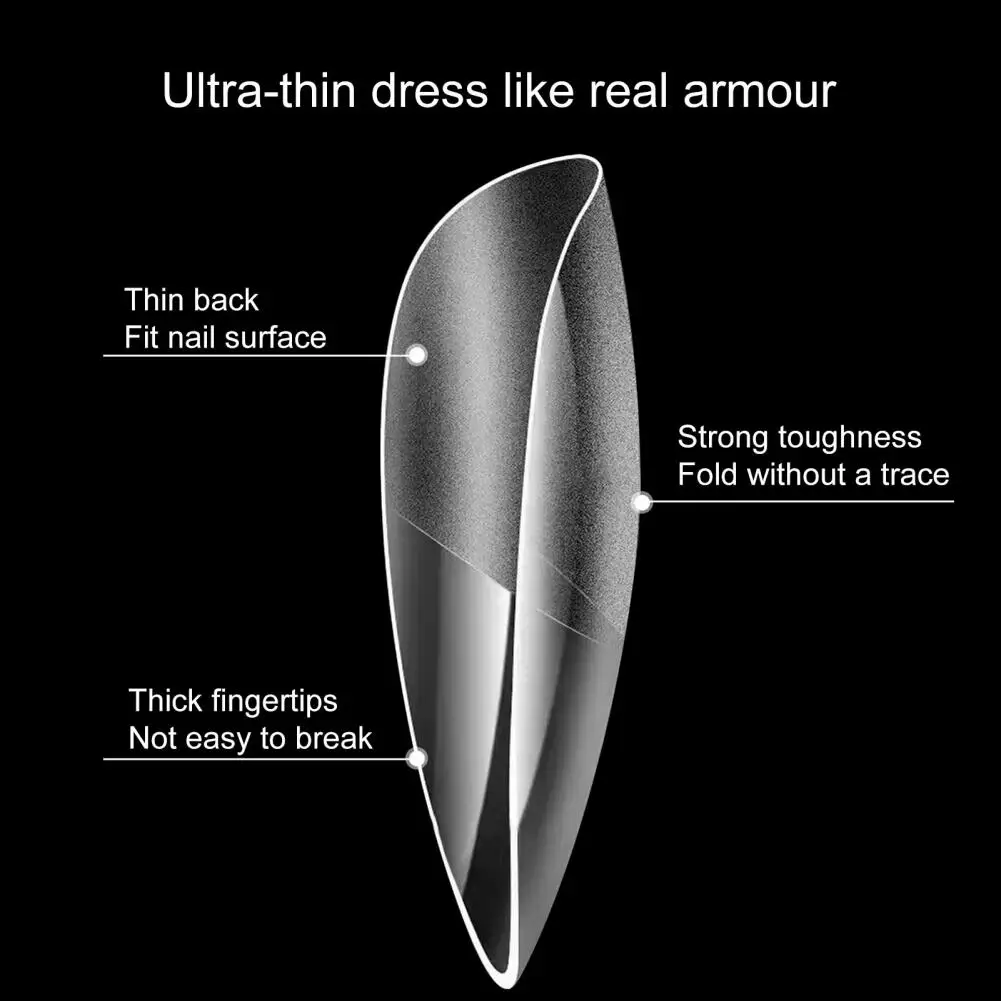 120 szt. Sztuczne paznokcie przezroczyste prasy na paznokcie kwadratowe balet wstępnie ukształtowane końcówki sztuczne paznokcie