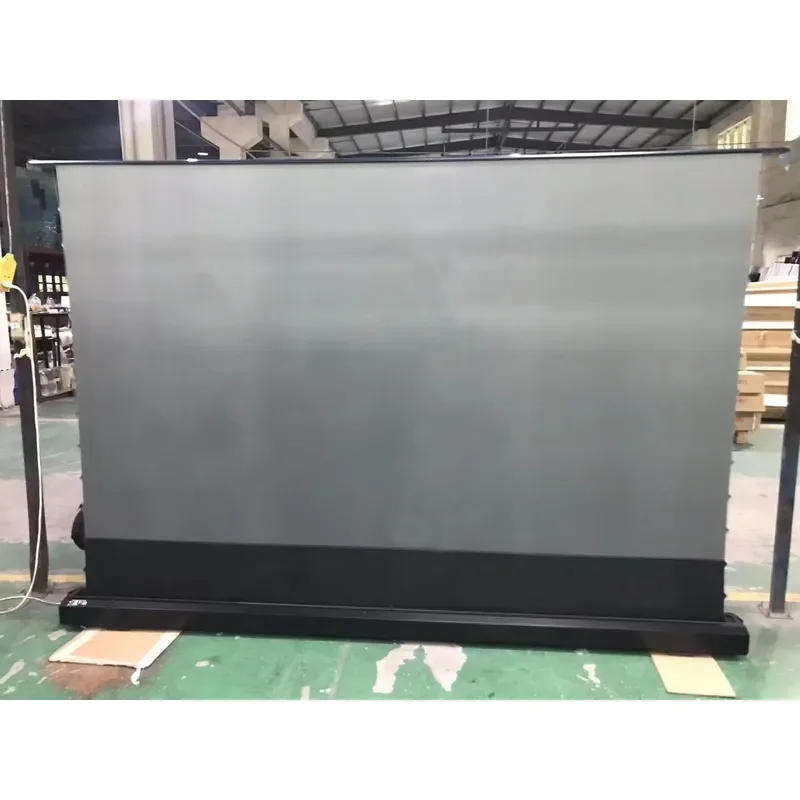 120inch Home Cinema PET 4k Full HD Anti-light Fabric Floor Rising up Motorized Projection Screen