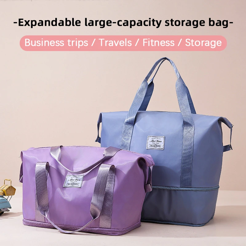 

Suitcase travel bag with a handle, Dry-wet separated luggage bag,Large-capacity multi-functional portable fitness bag