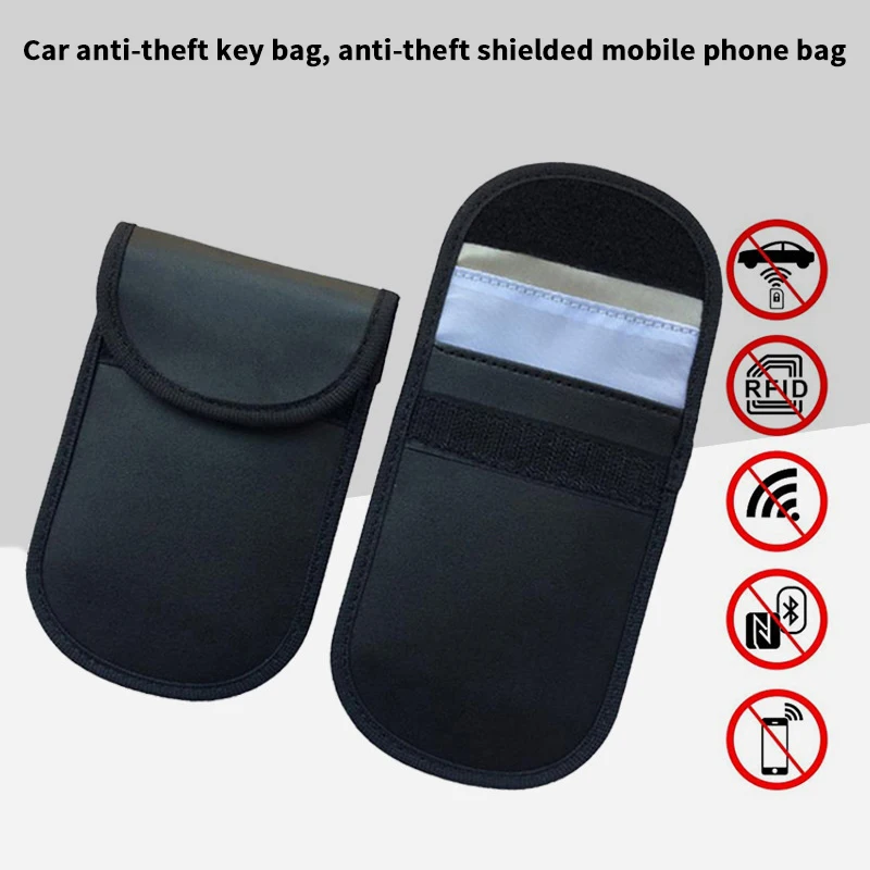 1Pcs Signal Blocking Faraday Bag For Cell Phone Anti-Theft Key Fob Shield EMF GPS Location Info Security Card Protector