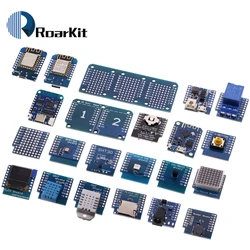 Escudo de registrador de datos, Mini TYPE-C Pro, WiFi, NodeMcu, batería OLED, DC, zumbador de potencia, V1.0, Base Dual, Kit de bricolaje, ESP8266, D1, DS1307