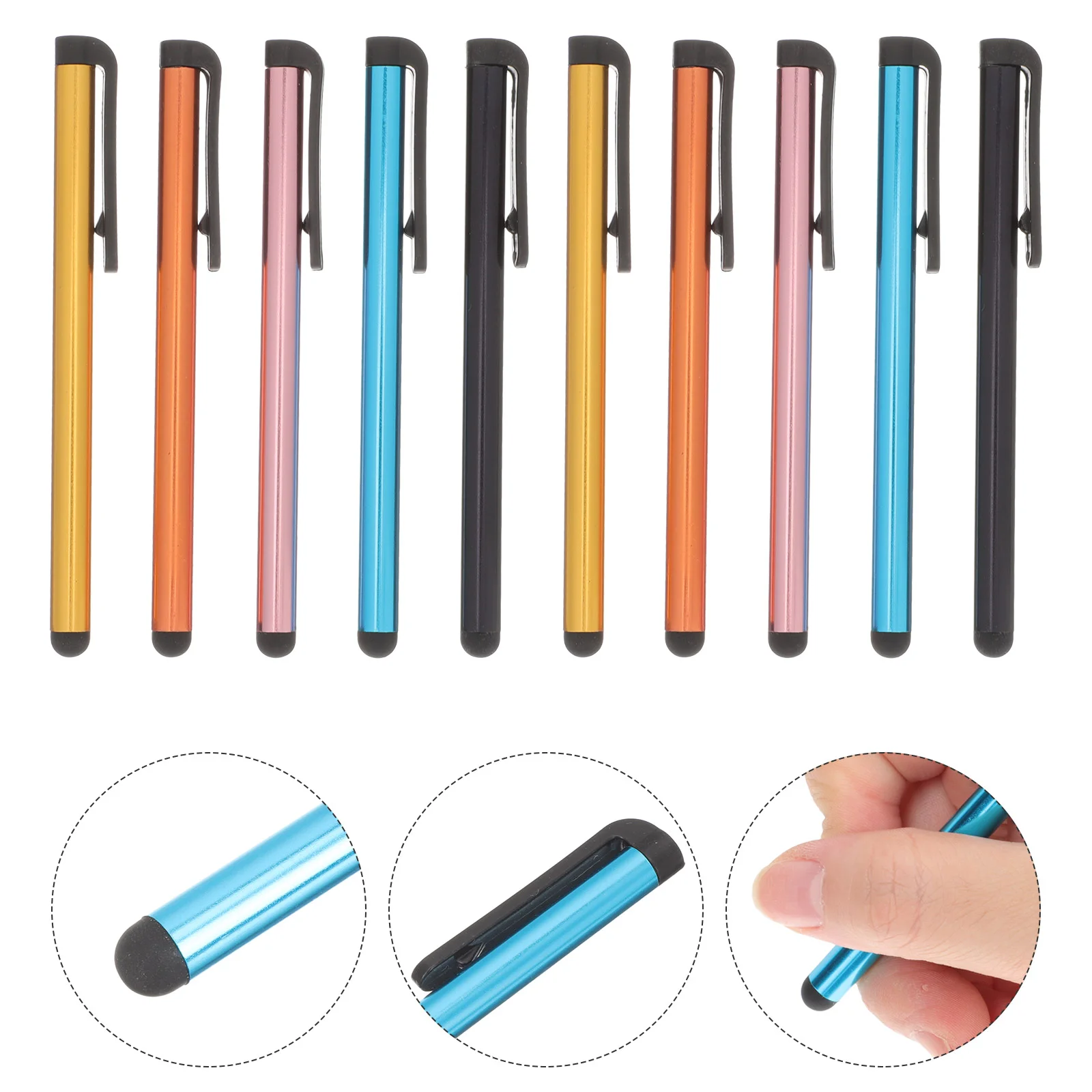 20 Pcs Touch Screen Stylus Capacitive Pen Pens Intelligent Phone Electronic Aluminum Alloy Convenient