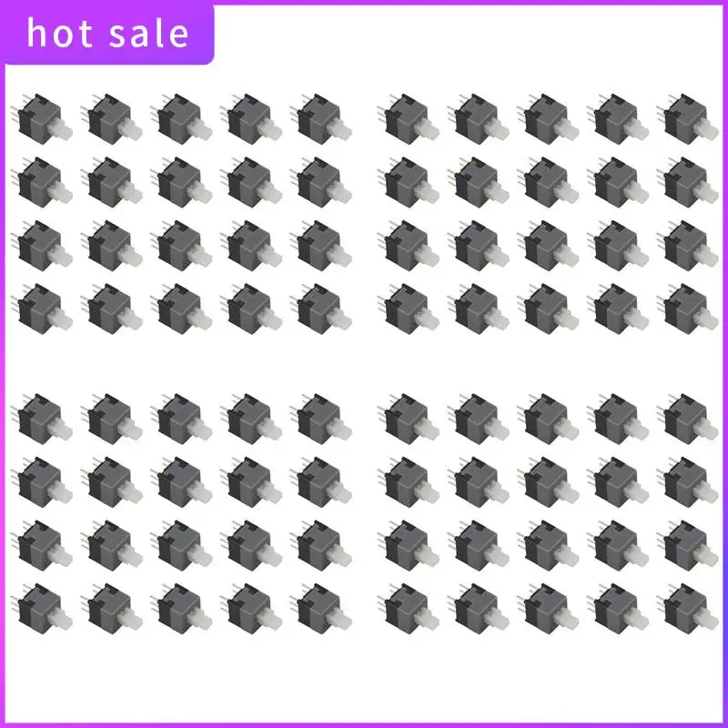 

HGSW-6 Pin DPDT Latching Tact Tactile Push Button Pushbutton Switch 80 Pcs