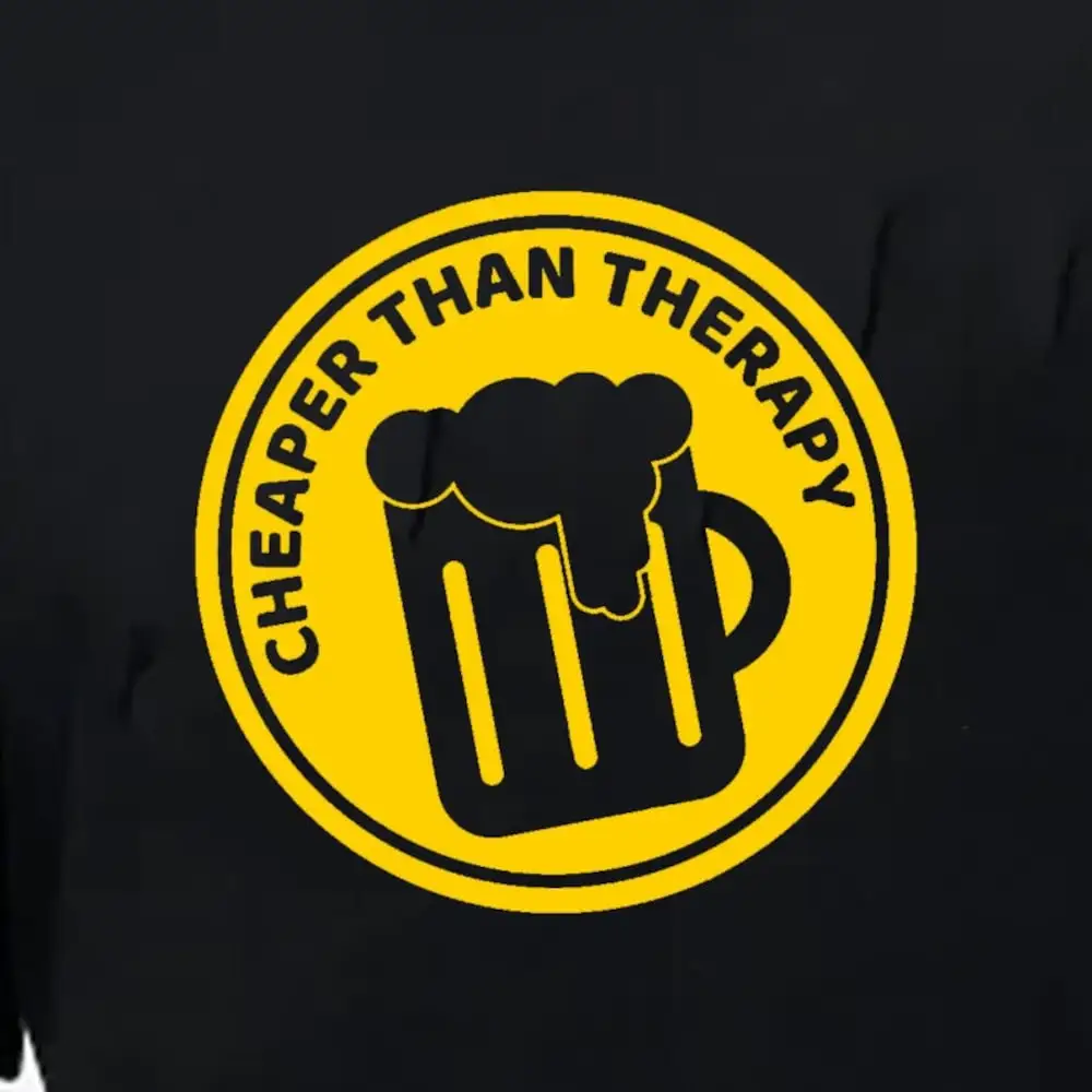 Cheaper Than Therapy T Shirt Alcohol Varieties Beer Lager Ales Ipa Pilsner Belgian Stout Novelty Funny Sarcastic