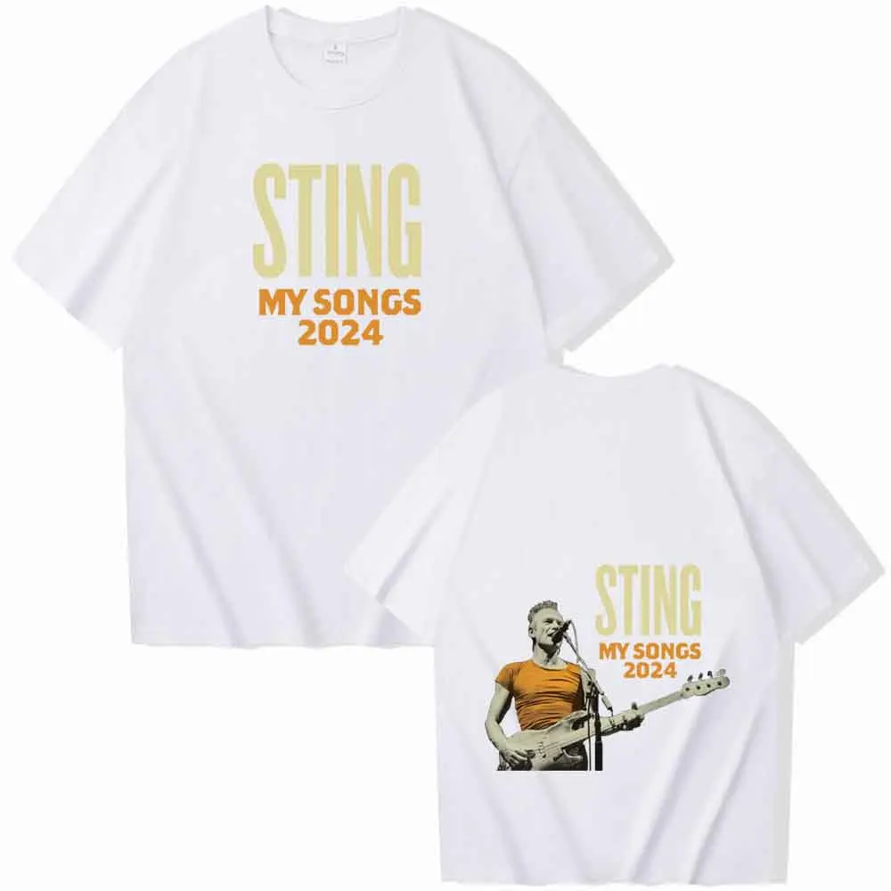 Sting My Songs Tour 2024 T-shirt Women O-neck Summer Casual Shirt Oversized T Shirt for Men Regular Printing