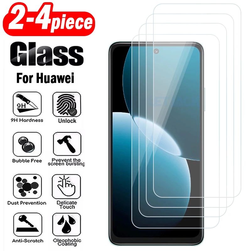 

2-4Piece Screen Protector for Huawei Nova Y73 Y72 Y71 Y72S Y70 Plus Y63 Y61 Y60 Y91 Y90 Full Coverage Protective Tempered Glass