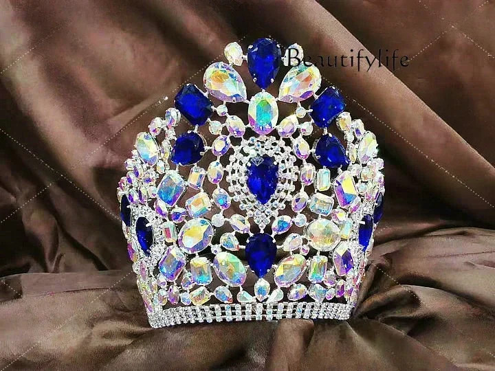 

S Y Noble Luxury Sapphire Pageant Bridal Grand Crown Party Awards Tiara