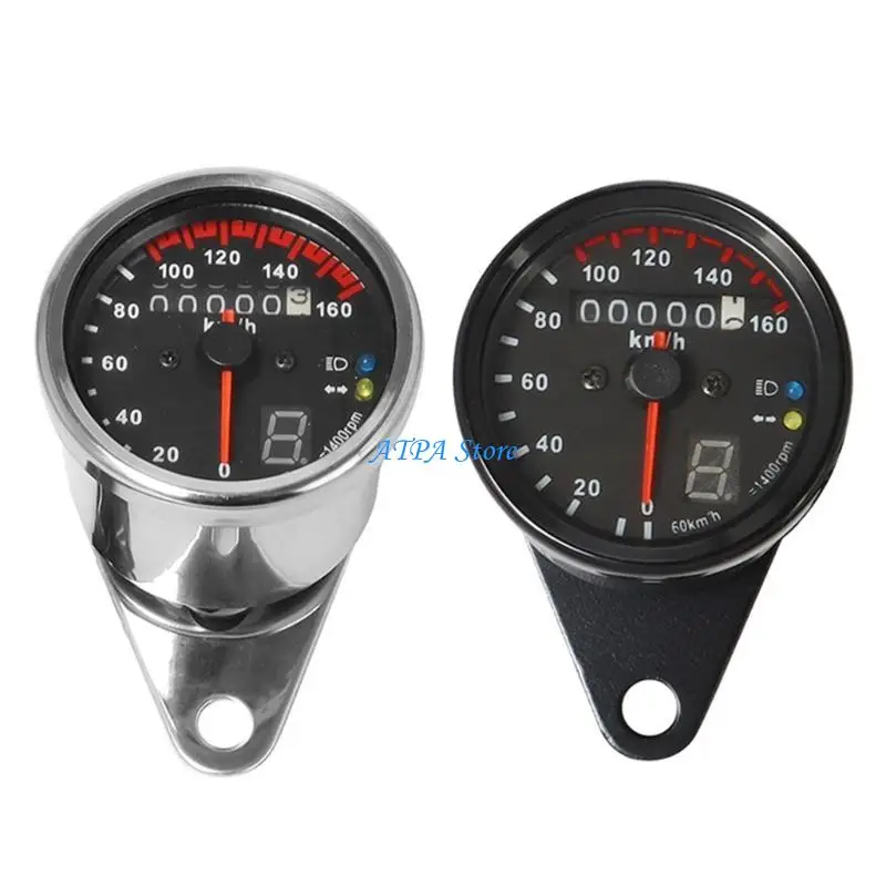 

U13C Motorcycle Odometer Tachometer for Iron Horse Earth Vintage Digital Speedometer LED Backlit Motorbike Accessories