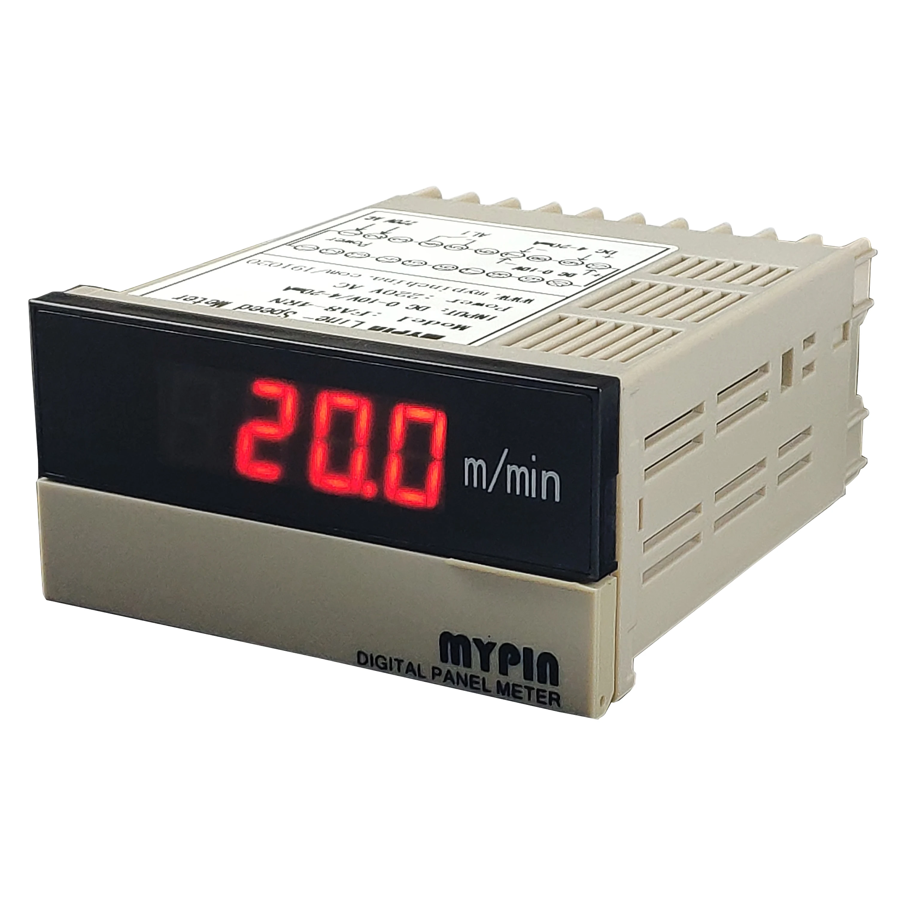 MYPIN FA8-4VRRB 4-Digit Frequency/RPM/Line-Speed/Tacho Counter Meter with 0.1% Accuracy 90-260V AC/DC