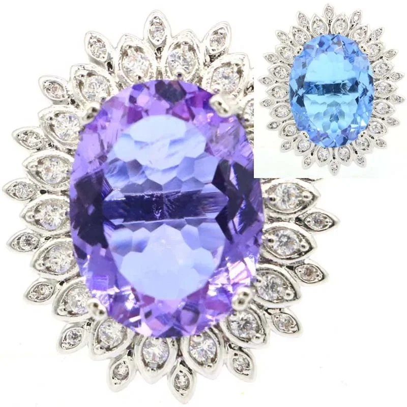 

Real 925 Solid Sterling Silver Rings 10g Customized Alexandrite Topaz Zultanite London Blue Blue Aquamarine Spessartine Garnet