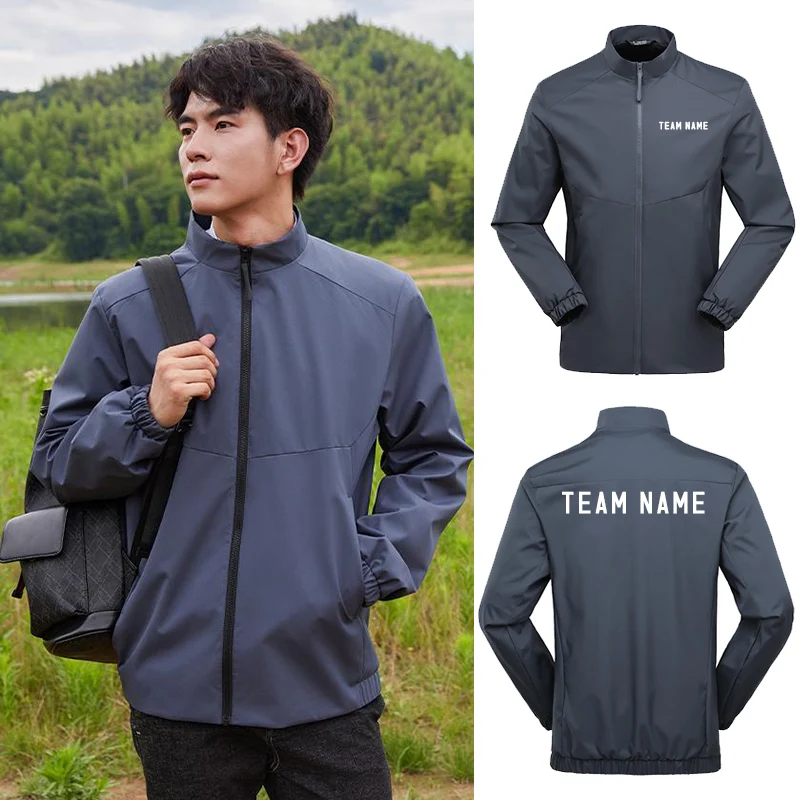 

customized logo Business Jacket Jackets For Men Slim Fit Middle Youth Casual Bomber Jacket Men Spring Autumn Jacket LS-23208