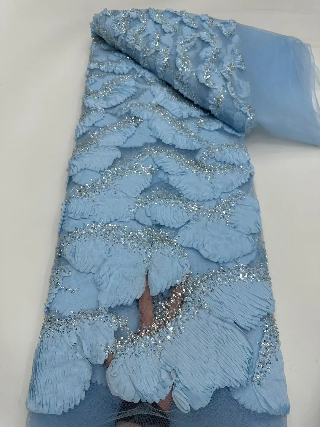 African Lace Fabric 2025 Sequins Beaded Embroidery Groom Nigerian Bridal High Quality French Black Lace Fabric For Dress