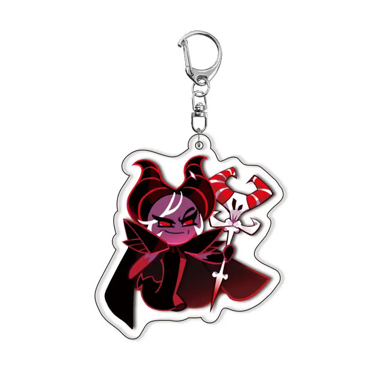 6cm New Game Cookie Run Kingdom Chibis Keychains for Accessories Bag Shadow Milk Cookie Pure Vanilla Keyrings Jewelry Fans Gifts