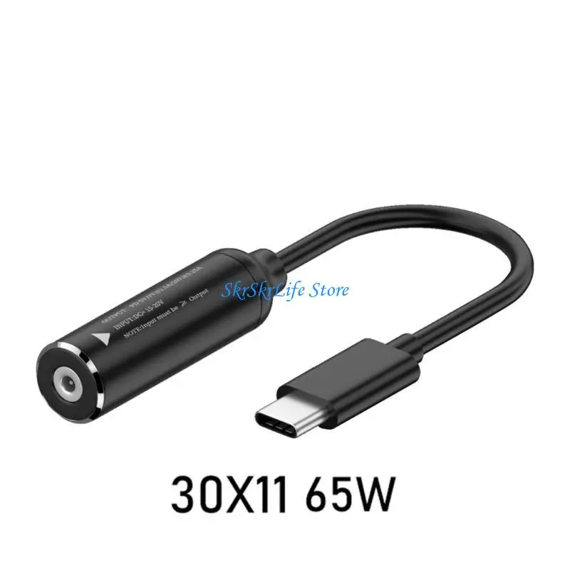

E65E DC6.0x3.7mm/6.3x3.0mm Power Charging Adapter Cord to Type-C Connector Wire Line