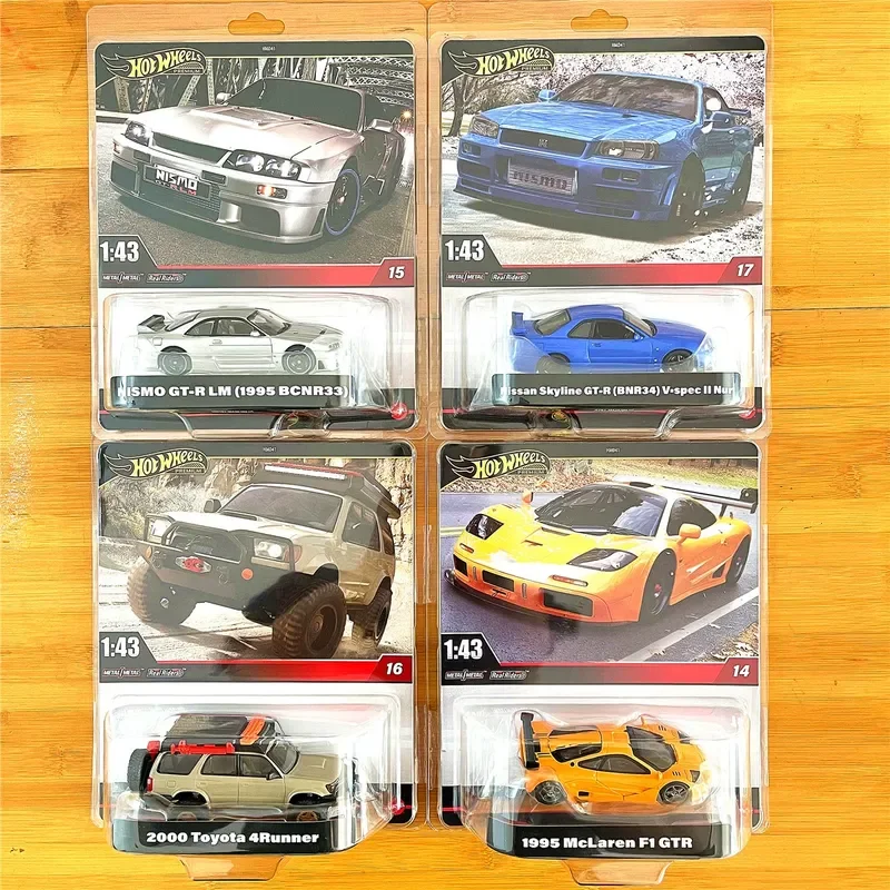 Hot Wheels Premium 1:43 2024 Crianças Brinquedos Hotwheels Modelo de Carro Meninos Crianças Brinquedos McLaren F1 GTR NISMO Toyota Nissan Skyline GT-R
