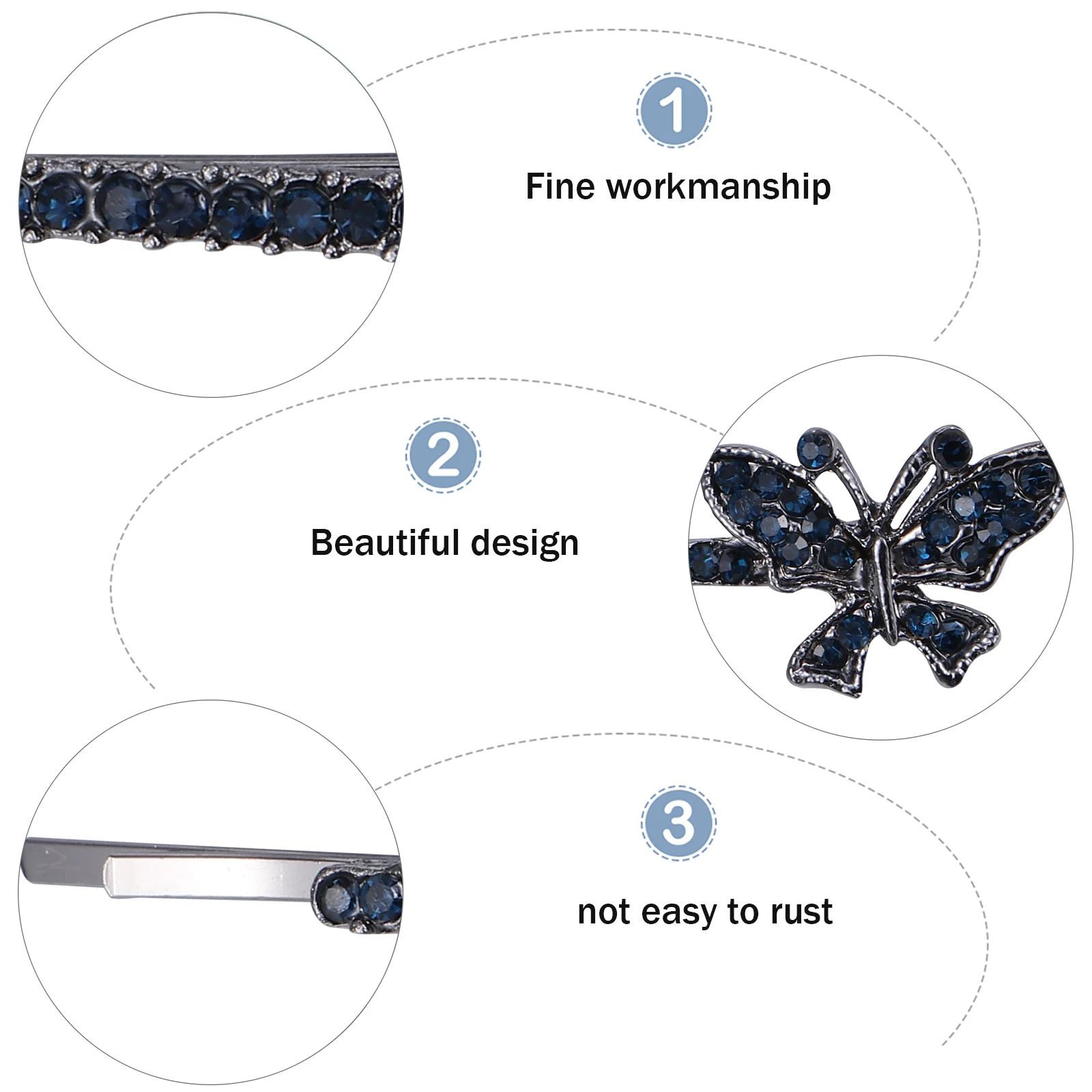 

Hair Accessories Retro Hairpin Vintage Hair Clip Rhinestone Headdress Clips For Women Prom Wedding