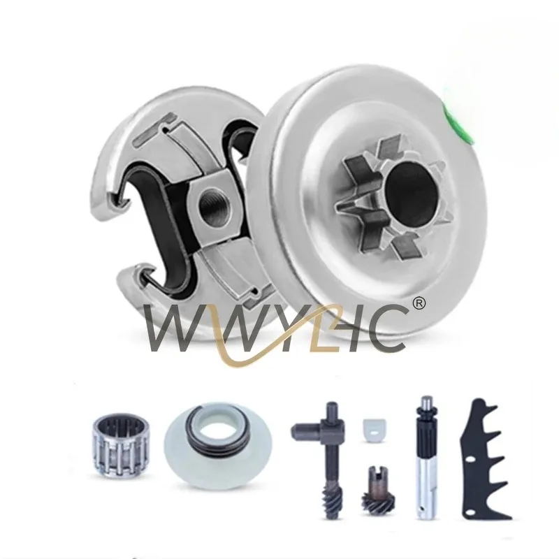 Clutch Sprocket Insert Wood Teeth Oil Pump Worm Tensioner Kit for 340 345 445 450 Chainsaw Parts