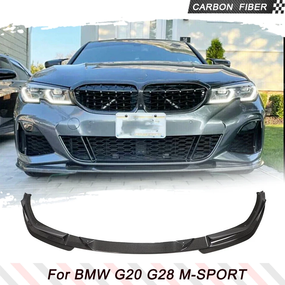 

Car Front Lip For BMW 3 Series G20 G28 M-SPORT 2020UP Carbon Fiber Front Bumper Lip Spoiler Splitters Car Accessories Front Lip