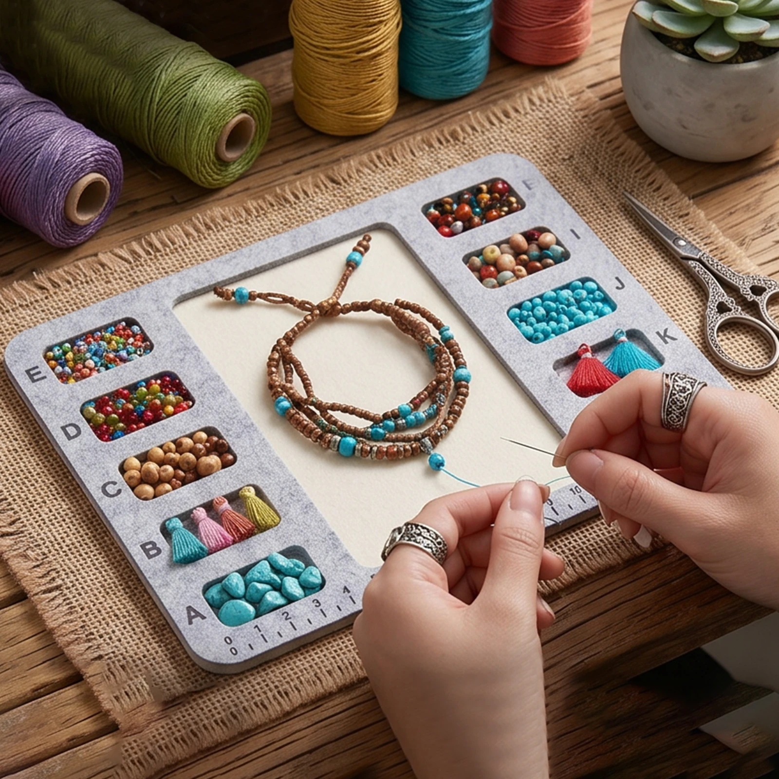 Felt Beading Mat Alphabet Scale Beading Mat with Measurement Markings Felts Beads Embroidery Board Non Slip For Jewelry Making